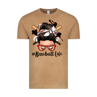Vintage Camel baseball life messy bun Vintage Tee - Zillion Design Studio