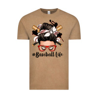 Vintage Coffee baseball life messy bun Vintage Tee - Zillion Design Studio