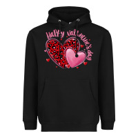 Black happy valentine's day hearts Heavyweight Hoodie - MaliasSmallBusiness