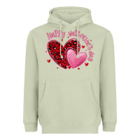 Matcha happy valentine's day hearts Heavyweight Hoodie - MaliasSmallBusiness