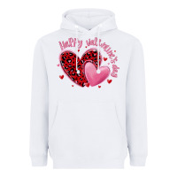 White happy valentine's day hearts Heavyweight Hoodie - MaliasSmallBusiness