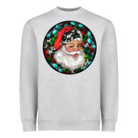 Heather Grey Christmas Santa Claus Heavyweight Sweatshirt - RanaPortraitStore