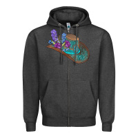 Charcoal Heather cowboy hat Zipper Hoodie - AdoDesignShop