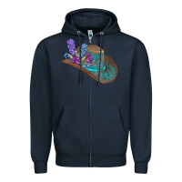 Navy cowboy hat Zipper Hoodie - AdoDesignShop