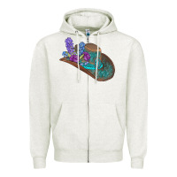 Oatmeal Heather cowboy hat Zipper Hoodie - AdoDesignShop