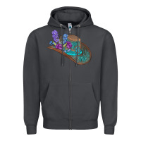 Smoke cowboy hat Zipper Hoodie - AdoDesignShop