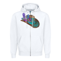 White cowboy hat Zipper Hoodie - AdoDesignShop