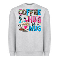 Heather Grey coffee is a hug in a Heavyweight Sweatshirt - Zillion Design Studio