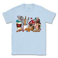 Dusty Blue bakery coffee cups Classic Tee - AdoDesignShop