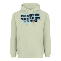 Matcha physically here mentally at home with my dog Heavyweight Hoodie - MaliasSmallBusiness