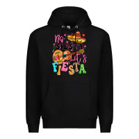 Black no siesta let's fiesta Premium Hoodie - LillyAllenDesigns