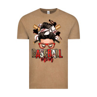 Vintage Coffee baseball mom messy bun Vintage Tee - Zillion Design Studio