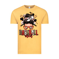 Vintage Mustard baseball mom messy bun Vintage Tee - Zillion Design Studio