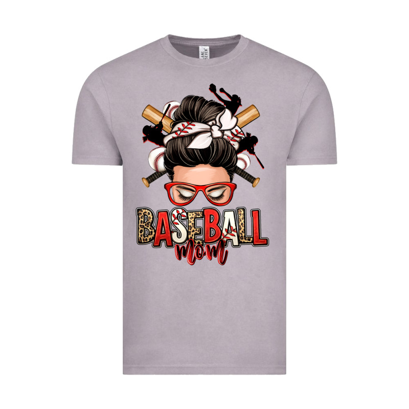 Baseball Mom Messy Bun Vintage Tee by Zillion Design Studio | Teevron
