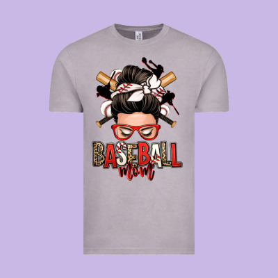 Baseball Mom Messy Bun Vintage Tee Designed By Zillion Design Studio