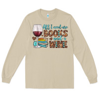 Mushroom all i need are books and wine Long Sleeve Tee - JahusDesignShop
