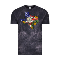Cloud Black bull skull texas map american playng Vintage Tee - BarkalooDesign