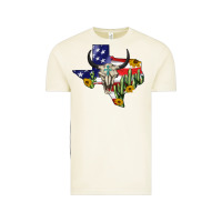 Vintage Arctic bull skull texas map american playng Vintage Tee - BarkalooDesign