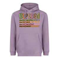 Lavender retro blessed redeemed quotes Heavyweight Hoodie - MaliasSmallBusiness