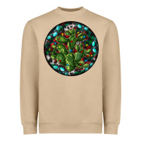 Mushroom Christmas Santa Claus round Heavyweight Sweatshirt - RanaPortraitStore