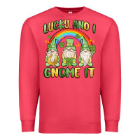 Cardinal lucky and i gnome it Premium Sweatshirt - MaliasSmallBusiness