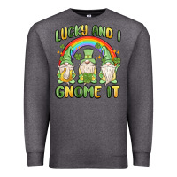 Charcoal Heather lucky and i gnome it Premium Sweatshirt - MaliasSmallBusiness