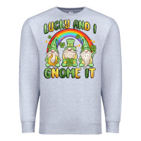 Heather Grey lucky and i gnome it Premium Sweatshirt - MaliasSmallBusiness