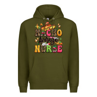 Army Green nacho average nurse Premium Hoodie - LillyAllenDesigns