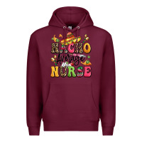 Burgundy nacho average nurse Premium Hoodie - LillyAllenDesigns