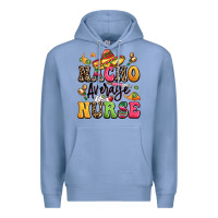 Colony Blue nacho average nurse Premium Hoodie - LillyAllenDesigns