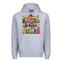 Heather Grey nacho average nurse Premium Hoodie - LillyAllenDesigns