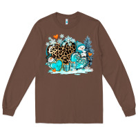Chestnut winter hearts with snowmans Long Sleeve Tee - AdoDesignShop