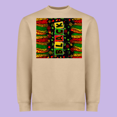 Black License Letters Heavyweight Sweatshirt Designed By Zillion Design Studio