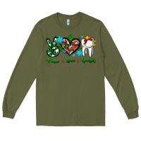 Army Green peace love dental for Christmas Long Sleeve Tee - AdoDesignShop