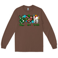 Chestnut peace love dental for Christmas Long Sleeve Tee - AdoDesignShop