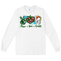 White peace love dental for Christmas Long Sleeve Tee - AdoDesignShop
