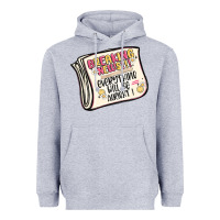 Heather Grey breaking news everything will be alright Heavyweight Hoodie - MaliasSmallBusiness