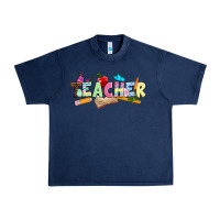 Navy Easter Teacher Easter Day Urban Heavy Tee - Neo Western
