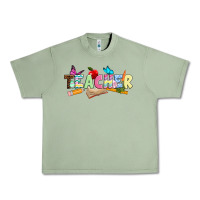 Oil Green Easter Teacher Easter Day Urban Heavy Tee - Neo Western