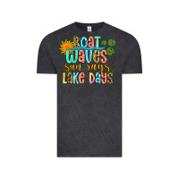 Vintage Black boat waves sun rays lake days Vintage Tee - Zillion Design Studio