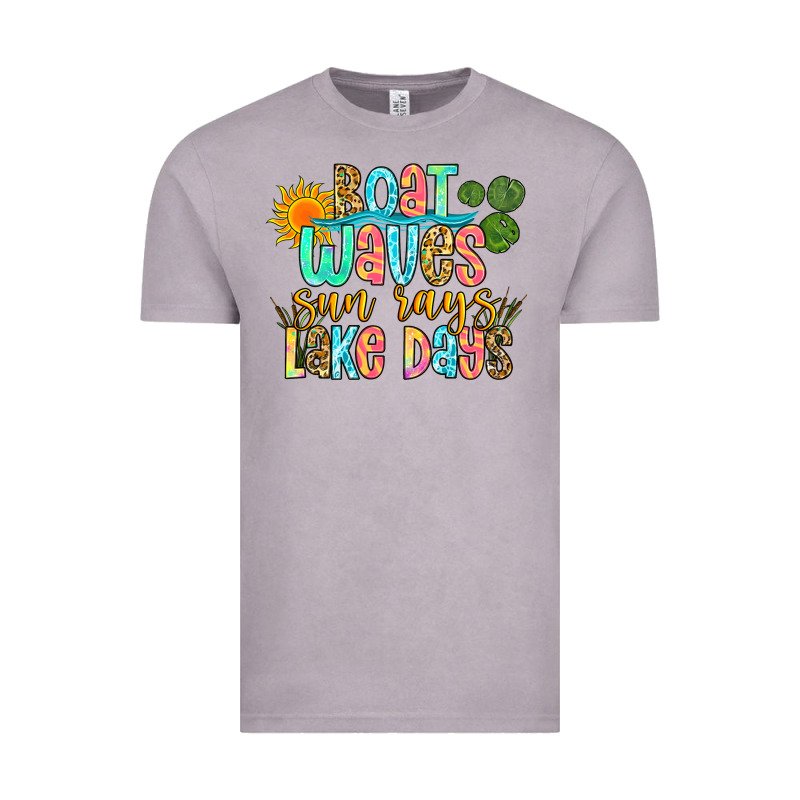 Boat Waves Sun Rays Lake Days Vintage Tee by Zillion Design Studio | Teevron