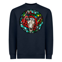 Navy Christmas skull Heavyweight Sweatshirt - RanaPortraitStore