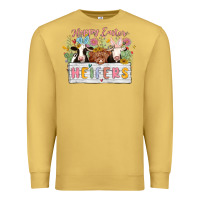 Antique Gold happy easter heifers Premium Sweatshirt - MaliasSmallBusiness