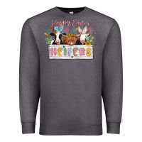 Charcoal Heather happy easter heifers Premium Sweatshirt - MaliasSmallBusiness