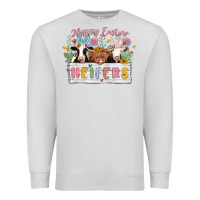 Dove Grey happy easter heifers Premium Sweatshirt - MaliasSmallBusiness