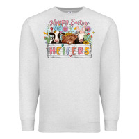 Oatmeal Heather happy easter heifers Premium Sweatshirt - MaliasSmallBusiness