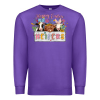 Purple happy easter heifers Premium Sweatshirt - MaliasSmallBusiness