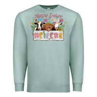 Seafoam happy easter heifers Premium Sweatshirt - MaliasSmallBusiness