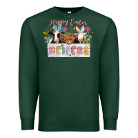 Sports Green happy easter heifers Premium Sweatshirt - MaliasSmallBusiness