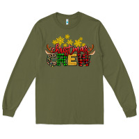 Army Green christmas crew Long Sleeve Tee - AdoDesignShop